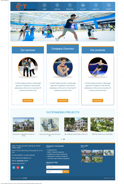 Web công ty giới thiệu sân trượt băng